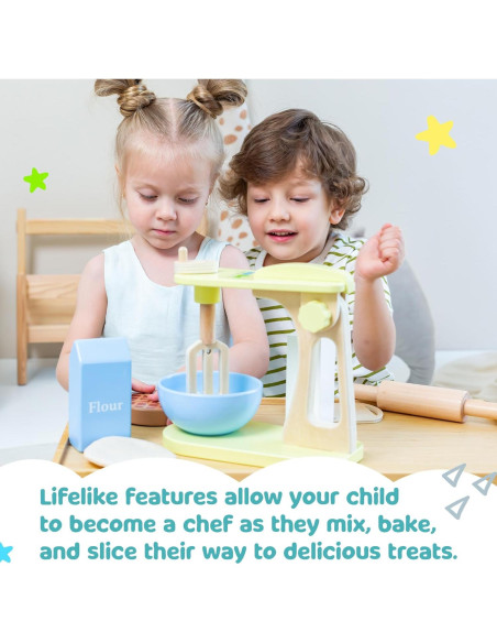 Set de Cocina de Madera Bimi Boo 10 Piezas para Niños