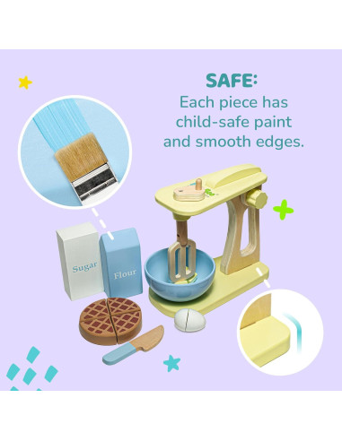 Set de Cocina de Madera Bimi Boo 10 Piezas para Niños