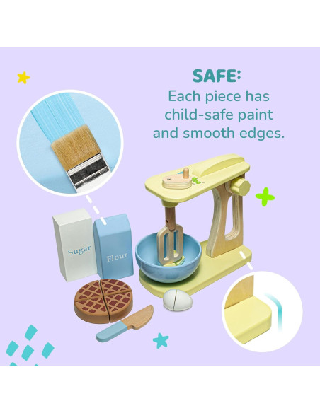 Set de Cocina de Madera Bimi Boo 10 Piezas para Niños