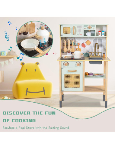 Cocina de Jugar Garsing Verde para Niños 3+ con Sonidos