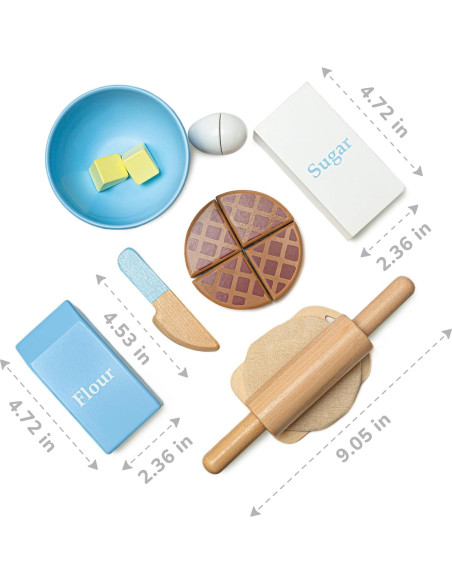 Set de Cocina de Madera Bimi Boo 10 Piezas para Niños