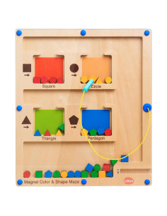 Laberinto Magnético de Madera LiKee para Niños 1-3 Años