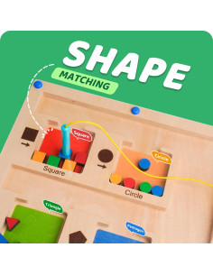 Laberinto Magnético de Madera LiKee para Niños 1-3 Años 2