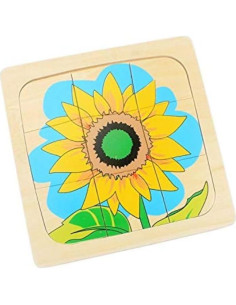 Juguete Educativo de Madera Gudong Ciclo de Vida Girasol 2
