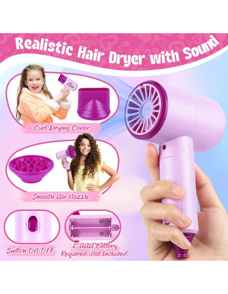 Set de Juguetes de Salón de Belleza ERHAICAT 40 Piezas