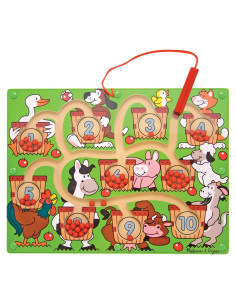 Laberinto Magnético de Números Melissa & Doug - Juguete de Madera para Niños 3 a 5 Años