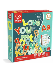 Alfabeto Magnético Hape 52 Letras Multicolor 400g