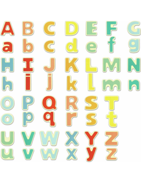 Alfabeto Magnético Hape 52 Letras Multicolor 400g