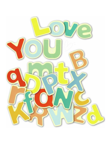 Alfabeto Magnético Hape 52 Letras Multicolor 400g
