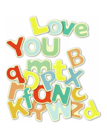 Alfabeto Magnético Hape 52 Letras Multicolor 400g