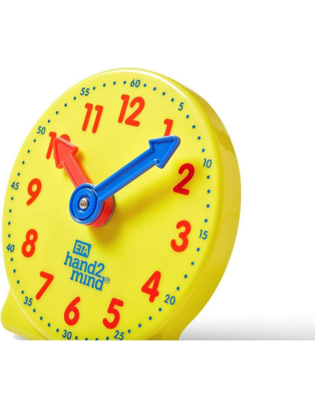 Reloj Analógico de Aprendizaje Hand2mind - Juego de 12 Niños