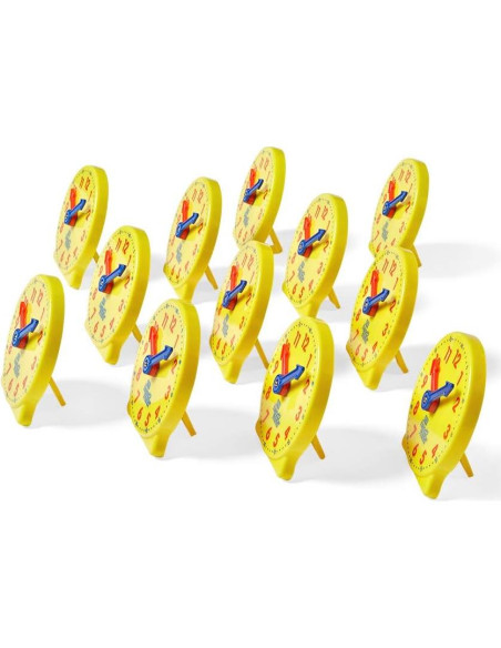 Reloj Analógico de Aprendizaje Hand2mind - Juego de 12 Niños