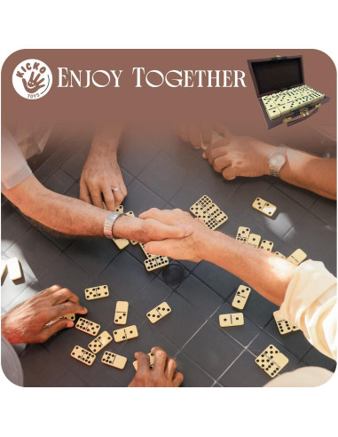 Juego de Dominó Jumbo Kicko - 28 Piezas en Caja de Madera