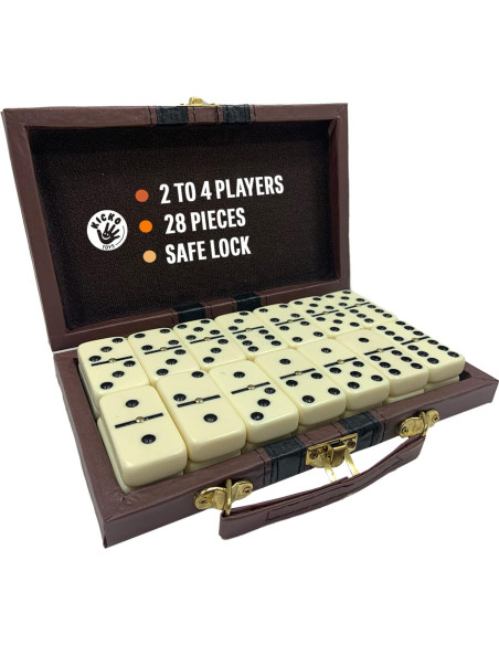 Juego de Dominó Jumbo Kicko - 28 Piezas en Caja de Madera