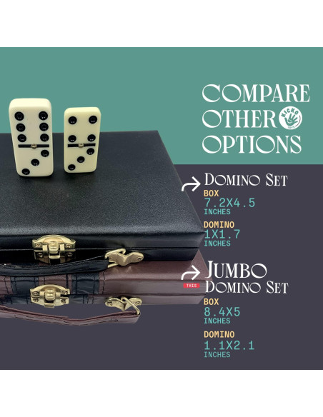 Juego de Dominó Jumbo Kicko - 28 Piezas en Caja de Madera