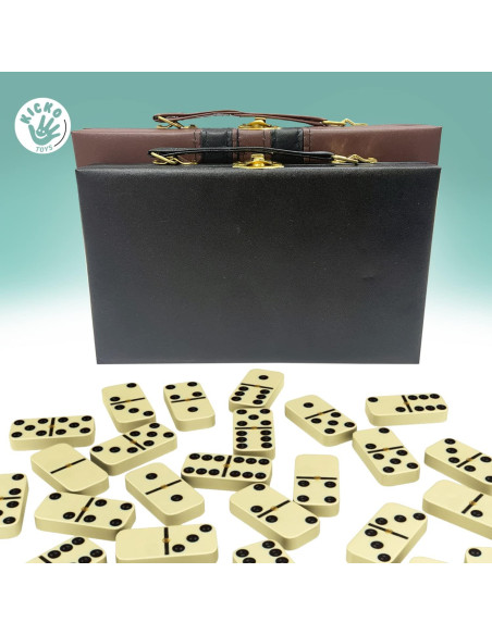 Juego de Dominó Jumbo Kicko - 28 Piezas en Caja de Madera