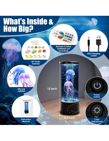 Conjunto Sensorial Muiofang: Panel Montessori + Lámpara Medusas