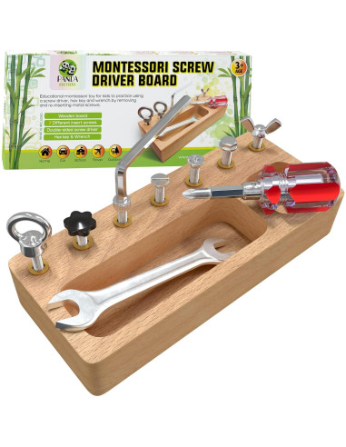 Conjunto de Juguetes Montessori Panda Brothers - Tablero y Calendario de Madera