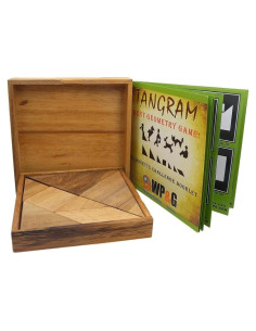 Juego de Geometría Tangram de Madera Winshare 48 Desafíos