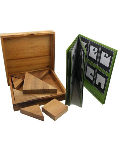 Juego de Geometría Tangram de Madera Winshare 48 Desafíos 2