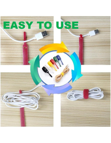 150 Bridas Reutilizables QUALIALL 14.99 cm Nylon Multicolor