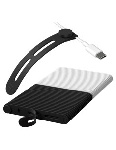 40 Bridas de Cable Nearockle Silicona Ajustables Blancas y Negras