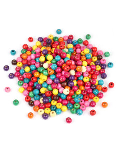 Perlas de Madera Coloridas 16mm 400PCS Cadikez para Manualidades