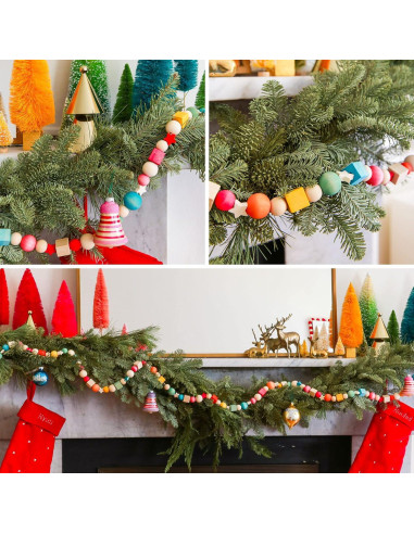 Perlas de Madera Coloridas 16mm 400PCS Cadikez para Manualidades