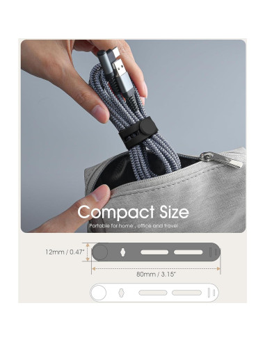 40 Bridas de Cable Nearockle Silicona Ajustables Blancas y Negras