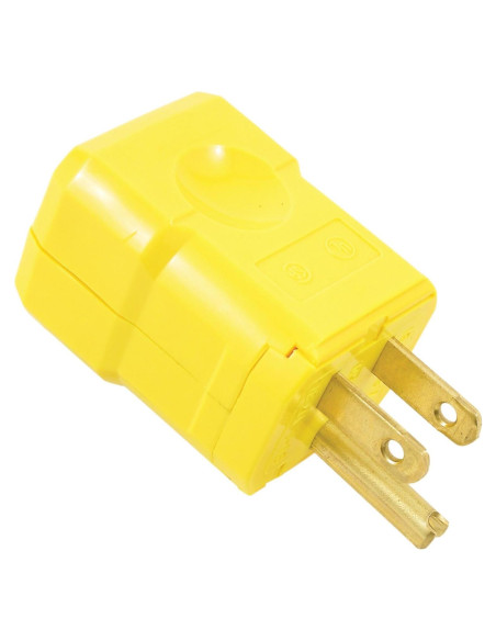 Enchufe Leviton 5256-VY 15A Amarillo Grado Industrial