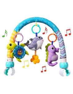 Móvil de Actividad para Bebés Azul - Juguete Ajustable 0-12 Meses