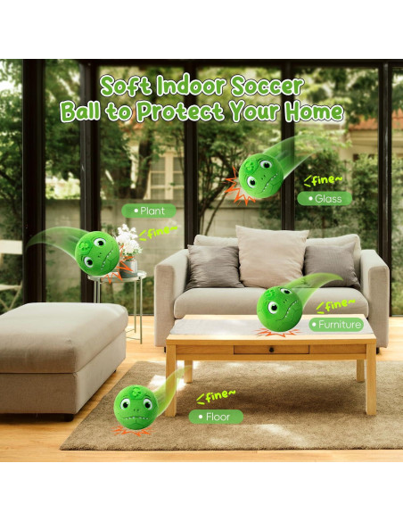 Pelota de Fútbol Suave VangeBow Dinosaurio 19 cm para Niños