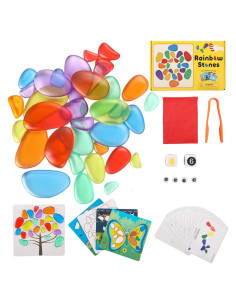 36 Piezas de Piedras Translúcidas Odoorgames para Mesa de Luz