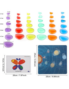 36 Piezas de Piedras Translúcidas Odoorgames para Mesa de Luz 2