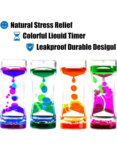 Set de 6 Temporizadores de Burbuja Líquida LYPGONE - Antiestrés