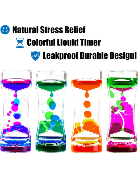 Set de 6 Temporizadores de Burbuja Líquida LYPGONE - Antiestrés