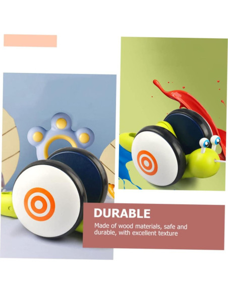 Coche de Arrastre de Madera Milisten Caracol 25x10cm