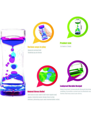 Set de 6 Temporizadores de Burbuja Líquida LYPGONE - Antiestrés