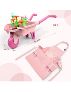Conjunto de Jardinería para Niños Qtioucp 16 Piezas Rosa 2
