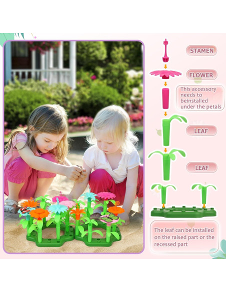 Conjunto de Jardinería para Niños Qtioucp 16 Piezas Rosa