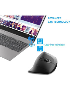 Ratón Vertical Ergonómico Inalámbrico Dtobhars 2.4G 1600 DPI 2