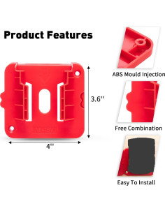 Soporte de Batería Crtbelfy para Milwaukee M18 18V - 5 Piezas 2