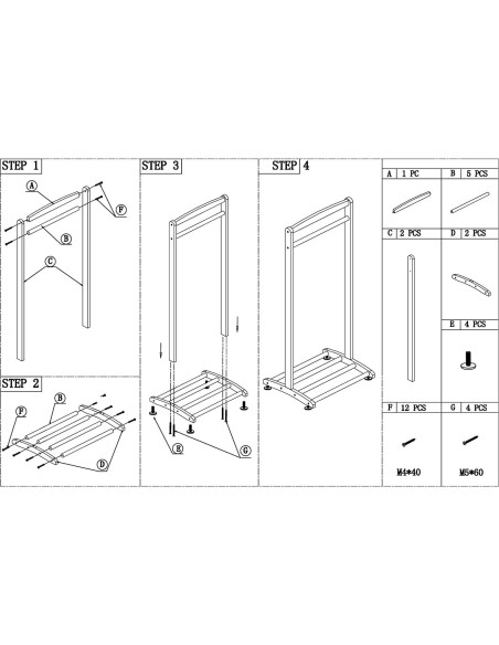 Perchero para Ropa de Niños Frenchi Rosa 50x40x110 cm