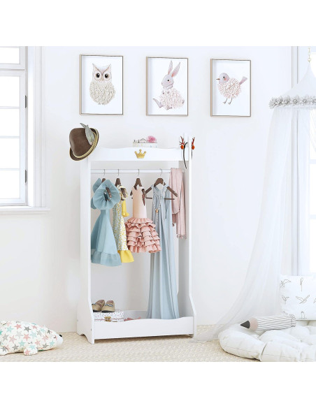 Armario Colgante Abierto para Niños UTEX - Almacenamiento Blanco