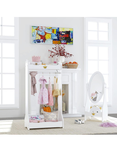 Armario Colgante Abierto para Niños UTEX - Almacenamiento Blanco
