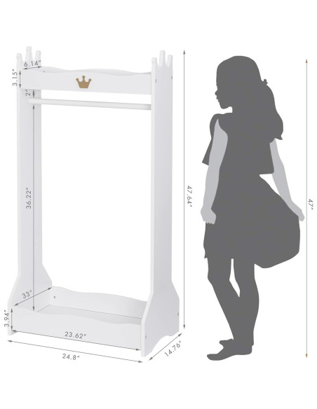 Armario Colgante Abierto para Niños UTEX - Almacenamiento Blanco