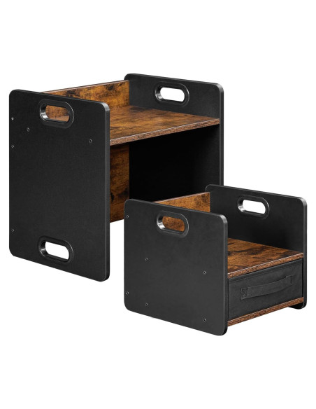 Conjunto de Mesa y Silla HOOBRO para Niños 1-3 Años Marrón Rústico