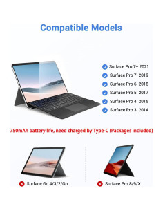 Teclado Inalámbrico Bluetooth Omikamo para Surface Pro 3-7 2