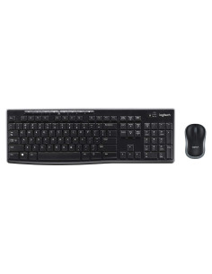 Combo Teclado Inalámbrico Logitech K270 y Ratón M185 - Negro