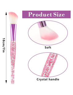 Juego de Brochas de Maquillaje Gjinxi 10 Piezas Rosa Brillante 2
